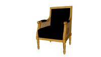 Casanova - Fauteuil en lin lavé gris charbon Casanova