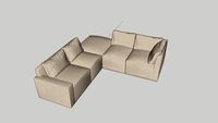 Modular sofa Ness Black Red White BRW modern