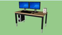 Graphic Arts CAD computer Desk, Split top (Maple top, Maple Edge)