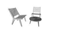 Set Mesa Alma 75-3 Baja + 2 Sillas Alma Jardín Rombos / Alma 75-3 Low Table + 2 Alma Garden Chair