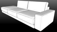 IWC HOME - MONO sofa+puf lo-poly