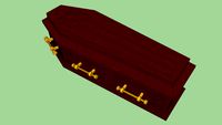 Gothic Wood Toe Pincher Coffin