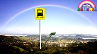 The Amazing World of Gumball bus sign