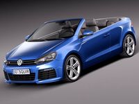 Volkswagen Golf R Convertible 2014 3D Model