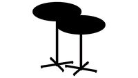 Highbury Nesting Side Table in Black and Rosewood by Modloft