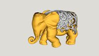 Indian elephant figurine
