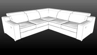 IWC HOME - AMALFI corner sofa hi-poly