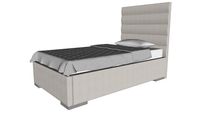 Prince Twin Bed in Pearl Gray Eco Leather by Modloft