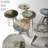 plywood print stool