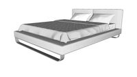 Chelsea Queen Bed in White Eco Leather by Modloft