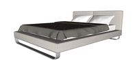 Chelsea Queen Bed in Pearl Gray Eco Leather by Modloft