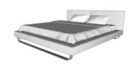 Chelsea King Bed in White Eco Leather by Modloft