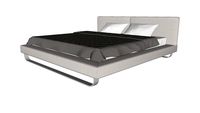 Chelsea King Bed in Pearl Gray Eco Leather by Modloft