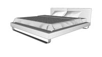 Chelsea Cal King Bed in White Eco Leather by Modloft