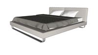 Chelsea Cal King Bed in Pearl Gray Eco Leather by Modloft