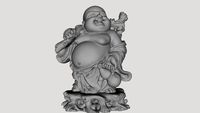 Tượng phật di lặc 3D - Lộc Phát