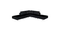 Perry Armless Corner Sofa in Shadow Gray Fabric by Modloft