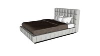 Thompson Queen Bed in Moonbeam Fabric by Modloft