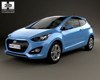 Hyundai i30 3door hatchback 2013 3D Model