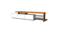 ALIMOS TV stand knotty oak white matt paint