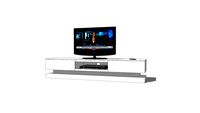 STEP TV stand white paint high gloss Led light