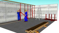 MAN AT WORK ORLANDINI MASSIMO ARMORING POINTS FOR FLOOR WORKS IN PROGRES