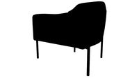 Tiemann Lounge Chair in Medieval Blue Fabric by Modloft
