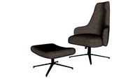 Bradhurst Lounge Chair and Ottoman in Griffin Fabric by Modloft
