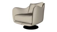 Platt Lounge Chair in Opala Leather by Modloft