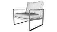 Charles Lounge Chair in White Eco Leather by Modloft