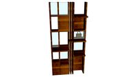 étagère cloison bois verre