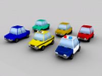 Cartoon vehicles pack 3D Model