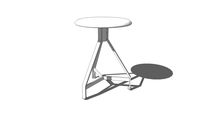 Jimmy Tabouret en métal blanc REF 176467 PRIX 49.99