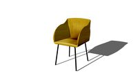 Farell Fauteuil en velours jaune moutarde ref 175977 PRIX 145.00