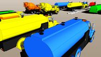 Tanker and concrete mixer truck props