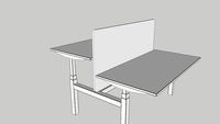 KATO BUREAU zit/sta incl. akoestisch scherm
