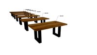 VI1Ux, Vivaldi Dining Table U Metal Legs