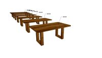 VI1Ux, Vivaldi Dining Table U Wooden Legs