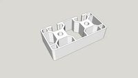 40mm X 80mm Lite T-Slotted Profile - Two Adjacent Open T-Slots.skp