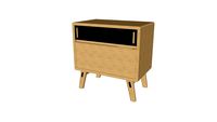 Haru Left-Facing Nightstand in Natural Oak by Modloft
