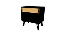 Haru Left-Facing Nightstand in Black Oak by Modloft