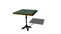 Brasserie Pro Table à manger carrée en chêne et métal noir L70 REF 180606 PRIX 359.00