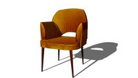 Sacha Pro Fauteuil en velours jaune moutarde et métal H84 REF 178632 PRIX 250.00