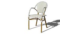 Kafe Pro Fauteuil de jardin en résine tressée blanche/beige H83 REF 178378 PRIX 99.99