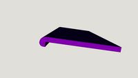 Boleada com aba arredondada 100x40x3 Borda