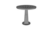 Mesa Alma Ajedrez Redonda Base Chica / Alma Round Chess Small Base Table / MXR-ALM-P-M07