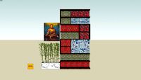 library with buddha & planter