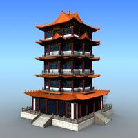 Chinese Building 15 3D Model