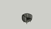 Cape Lounge Chair with Stitches, warm grey - Warm Nordic - design by Charlotte Høncke, 2017