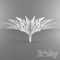 Wooden columns create the atmosphere of the forest